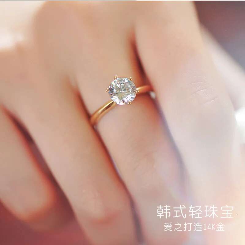 D Color Women Moissanite Ring s925 Silver 1-3ct Moissanite Ring for Women Luxury Yellow Six Claws Women Moissanite Rings 2023