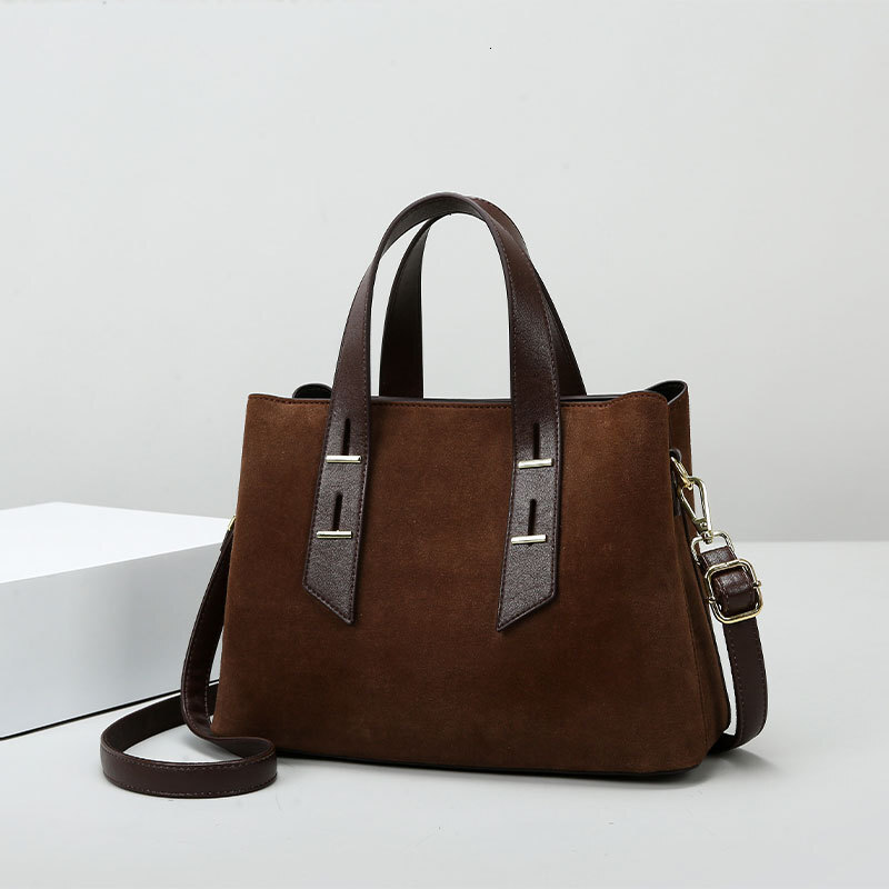 Free Shipping Designer Bag Women's Handbag New Fashionable Frosted Soft Leather Workplace Commuting Bag Large Capacity Versatile Shopping Shoulde