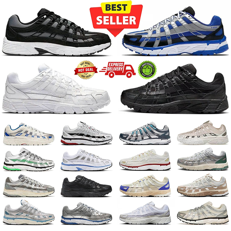 Designer Running Shoes P6000 trainer P 6000 Mens Womens Sneakers Metallic Silver Black White Anthracite Smoke Grey Outdoor Sports Trainers Casual shoes Size 36-45