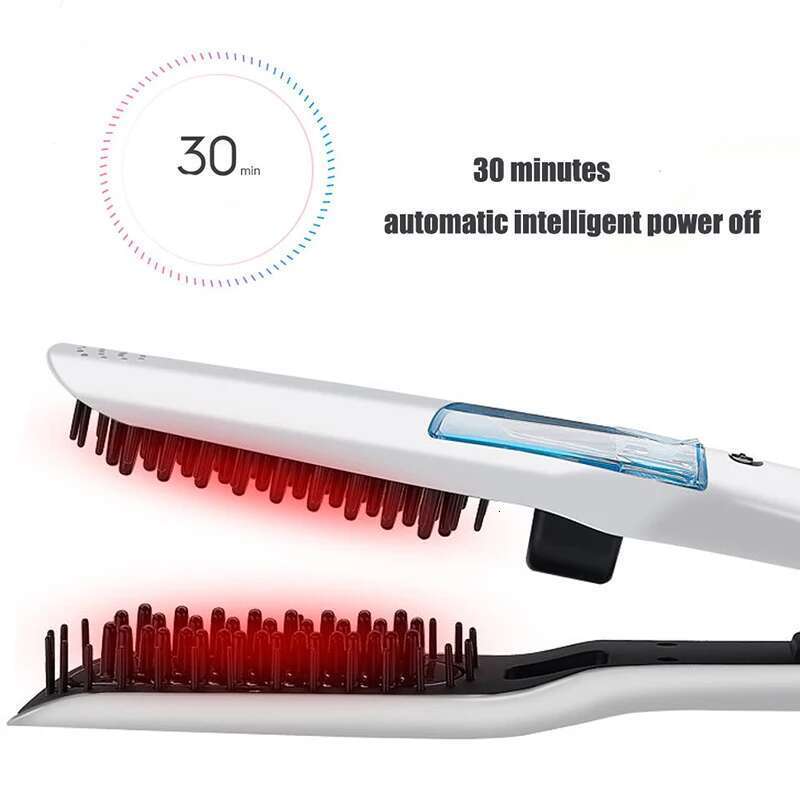 2 in 1 steam Infrared iron LCD display tourmaline ceramic electric hair straightener