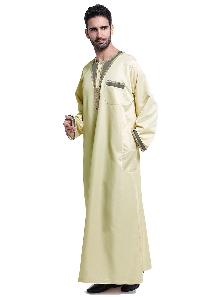 Designer Clothing Arab Travel Casual Robe Dubai Ethnic Men's Clothing 2025 New Fashionable And Versatile Trendy Clothing
