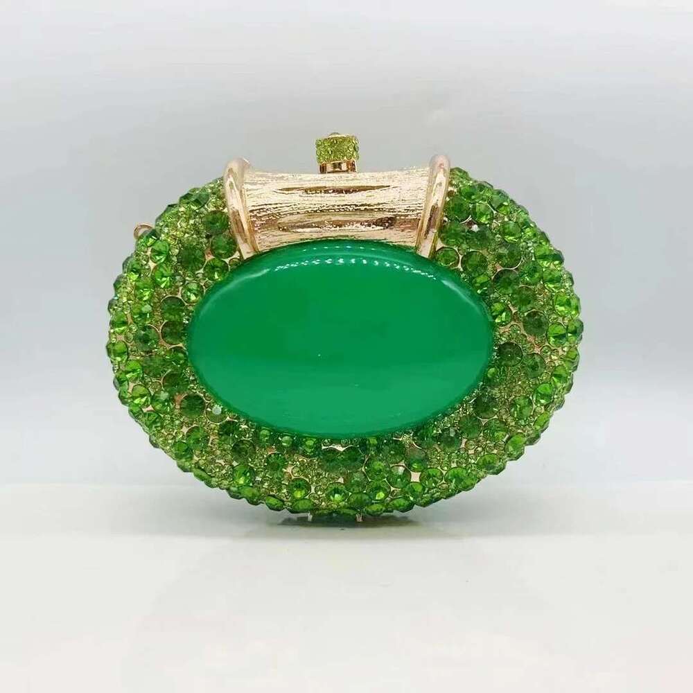 Stone Metal Evening Bag Crystal Women Minaudiere Handbag Designer Wedding Party Banquet Clutch Bridal Gems Purse
