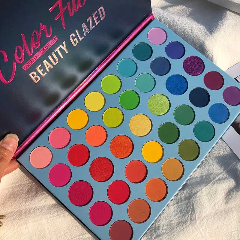 39 Color Eyeshadow Palette Neon Glitter Matte Eyeshadow Natural Nude Ideal For Mardi Gras Eye Makeup W250520