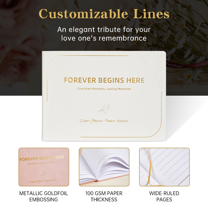 B5 Guest Books Party Planner Supplies Wedding Leather Cover Alternative Photo Album Wedding Guest Book