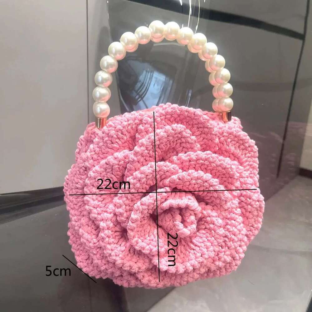 handmade Crochet flower shape Evening clutch Bag Purses and handbag Designer banquet Women's bag