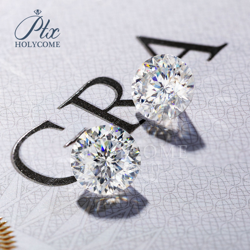 Plum Blossom Cut Round Moissanite Wholesale Price Synthetic D Color VVS1 Loose Moissanite Stones GRA Certificate Diamond Jewelry Moissanite