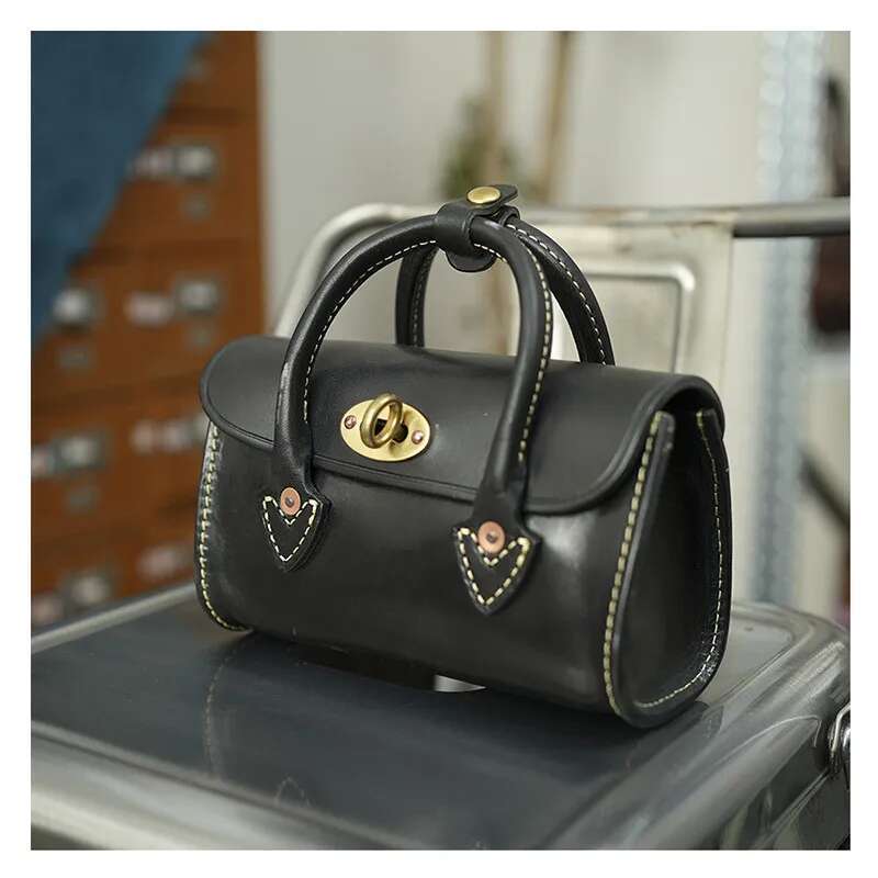 PNDME Top Quality Genuine Leather Women's Handbag Organizer Designer Real Cowhide Female Daily Party Cute Crossbody Bags
