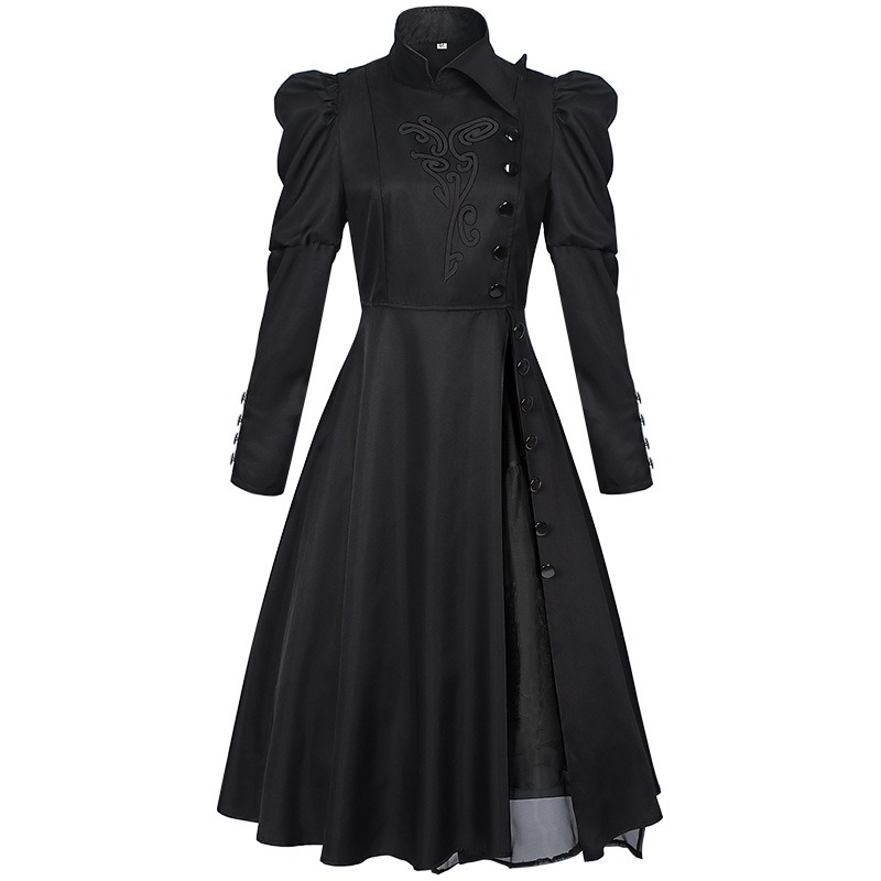 Witch Elphaba Cosplay Wizard Black Long Dress Cloak Hat Full Set Role Play Outfit Halloween Costume Cape Carnival Party