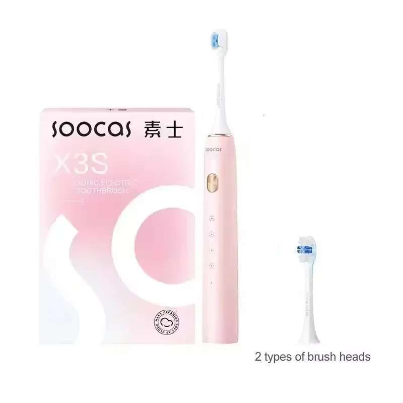 SOOCAS X3S Sonic Electric Adult Smart IPX8 Waterproof 180 Days Battery Life Ultrasonic Soft Cloud Toothbrush Heads