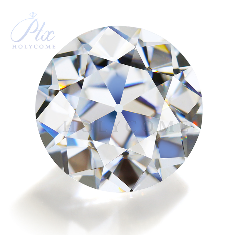 Moissanite European Cut Round Shape Multicolor White D Color VVS1 Loose Gemstone Fashion Making Gift Rings Earring Accessories