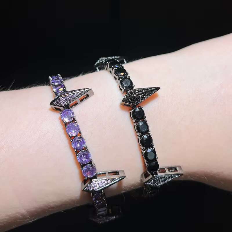 Fashion Hip Hop Black Panther Full Zirconia Men and Women Punk Bracelet Jewelry
