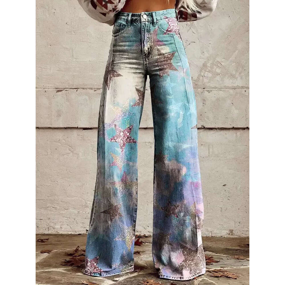 2025 Plus Size Women's Thin Imitation Jeans Casual Pants