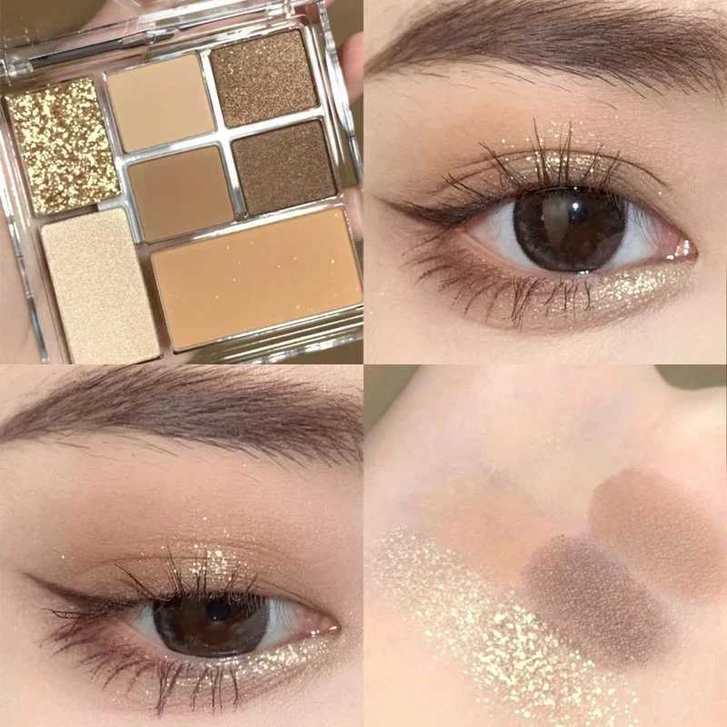 7 Colors Eyeshadow Palette Pearly Matte Earth Color Eyeshadow Portable Shiny Long Lasting Natural Eyeshadow Eye Makeup CosmeticXJ250520