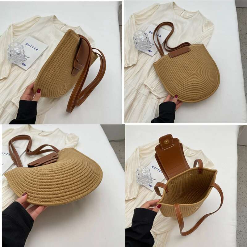 Large Capacity Beach Shopping Design Shoulder Women Handmade Cotton Thread Woven Handbag Summer Travel Bag