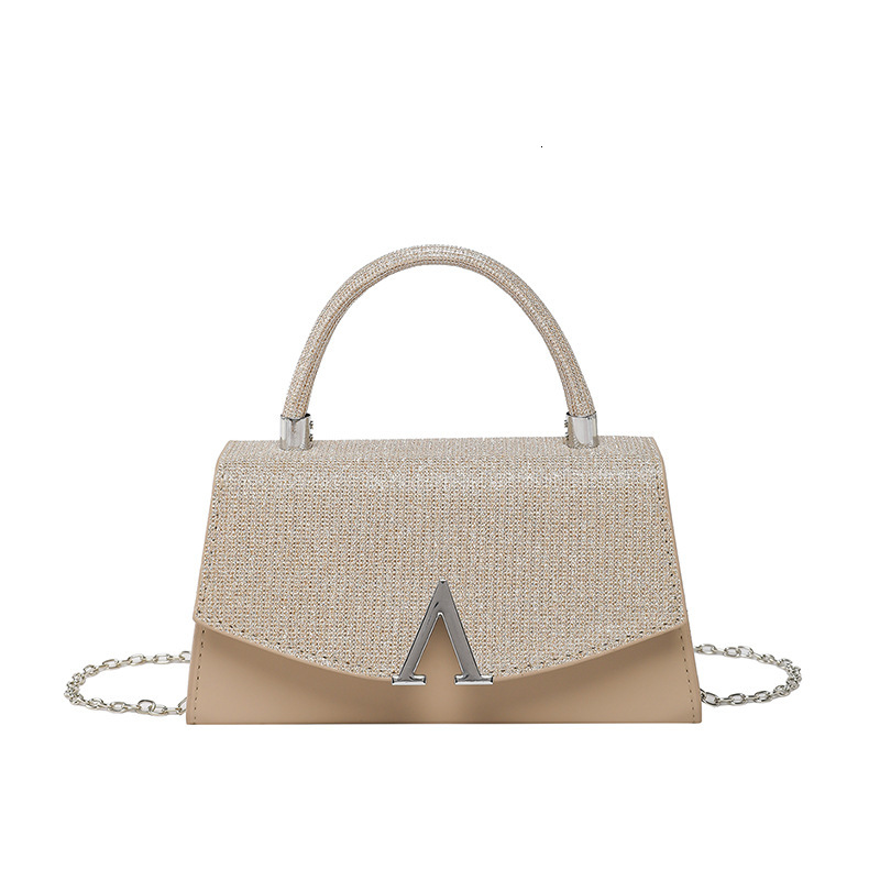New Personalized Leisure Texture Small Square Bag Spring New Western Fashion Women's Single Shoulder Crossbody Bag Fashion Shining Designer Handb