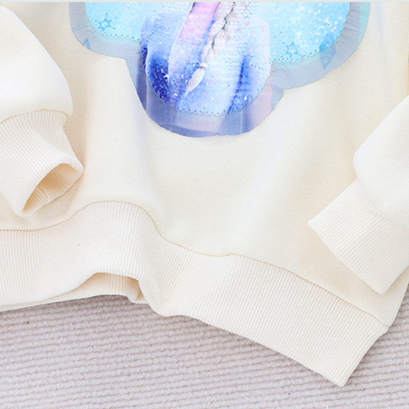 DISNEY infant designer clothes kids designer clothes toddler designer Frozen Elsa princess Princess printed design girls' warm top.