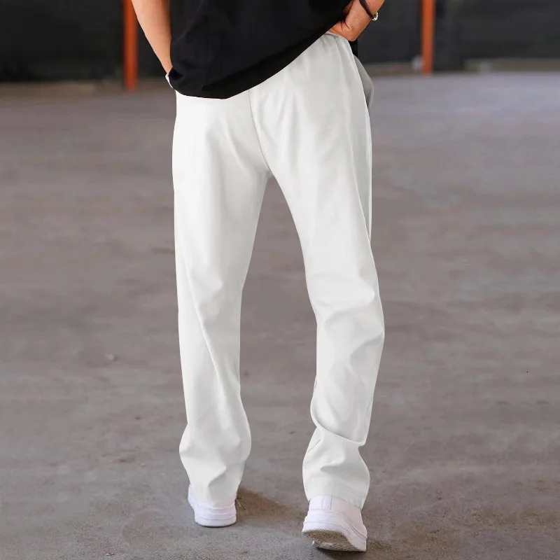 Thin Pants Mens SpringSummer Loose Straight Leg Sports Casual Pants American Oversize Long Leg Pants 250519