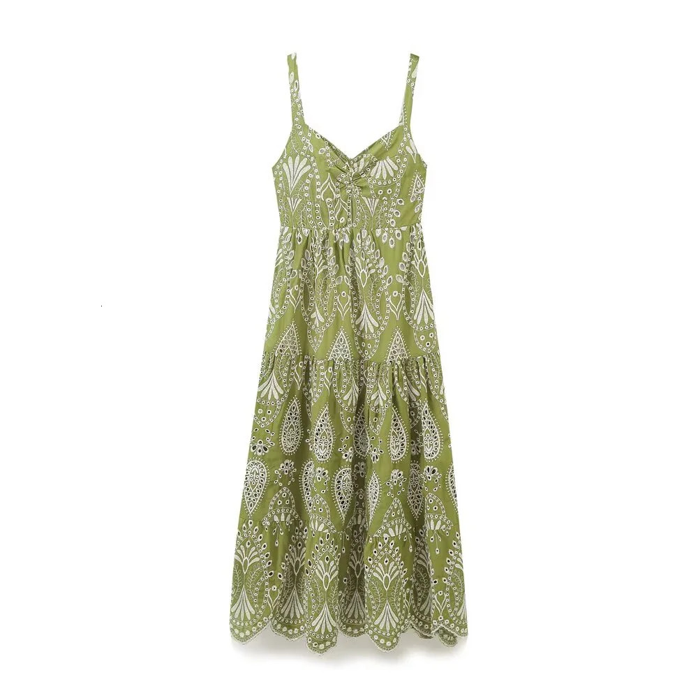 womens casual and elegant n with European American retro style hollowed out y MIDI dress 250520