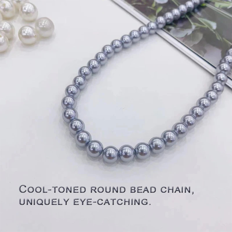 Stunning Shell Pearl Necklace | Trending Elegant Jewelry with Mother-of-Pearl Pendant Adjustable Chain for Wedding 250520
