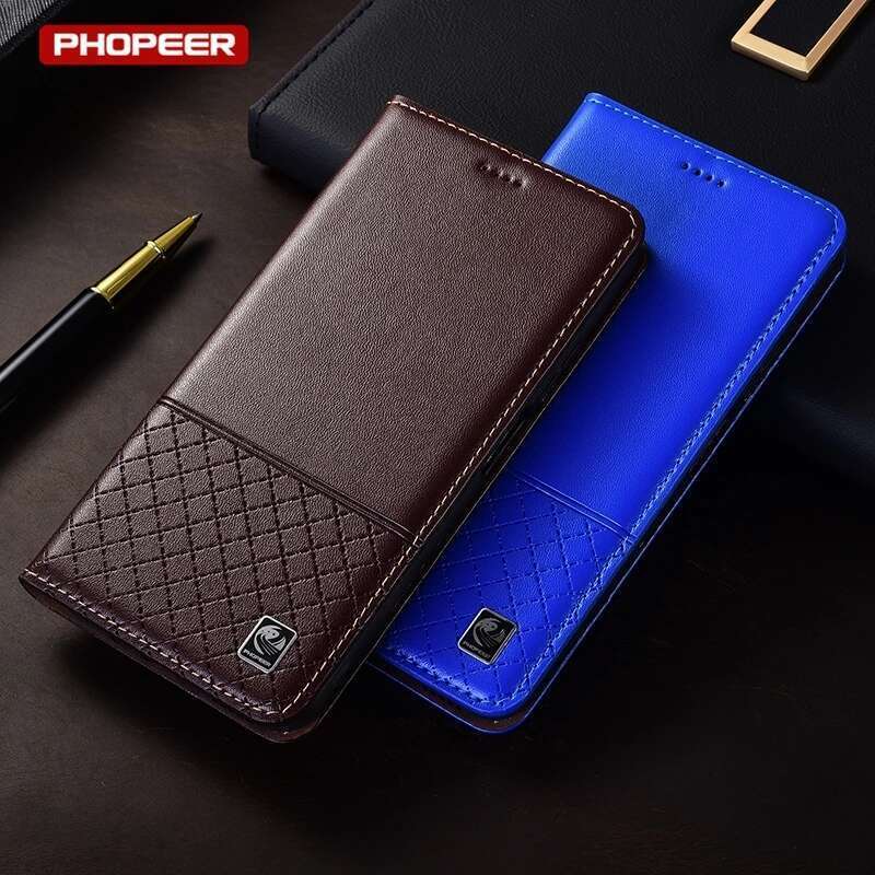 Genuine Leather Case For iPhone 16 E 15 14 13 12 11 Pro Max XS XR 8 7 Plus Mini Flip Magnetic Slot Wallet Cover Coque