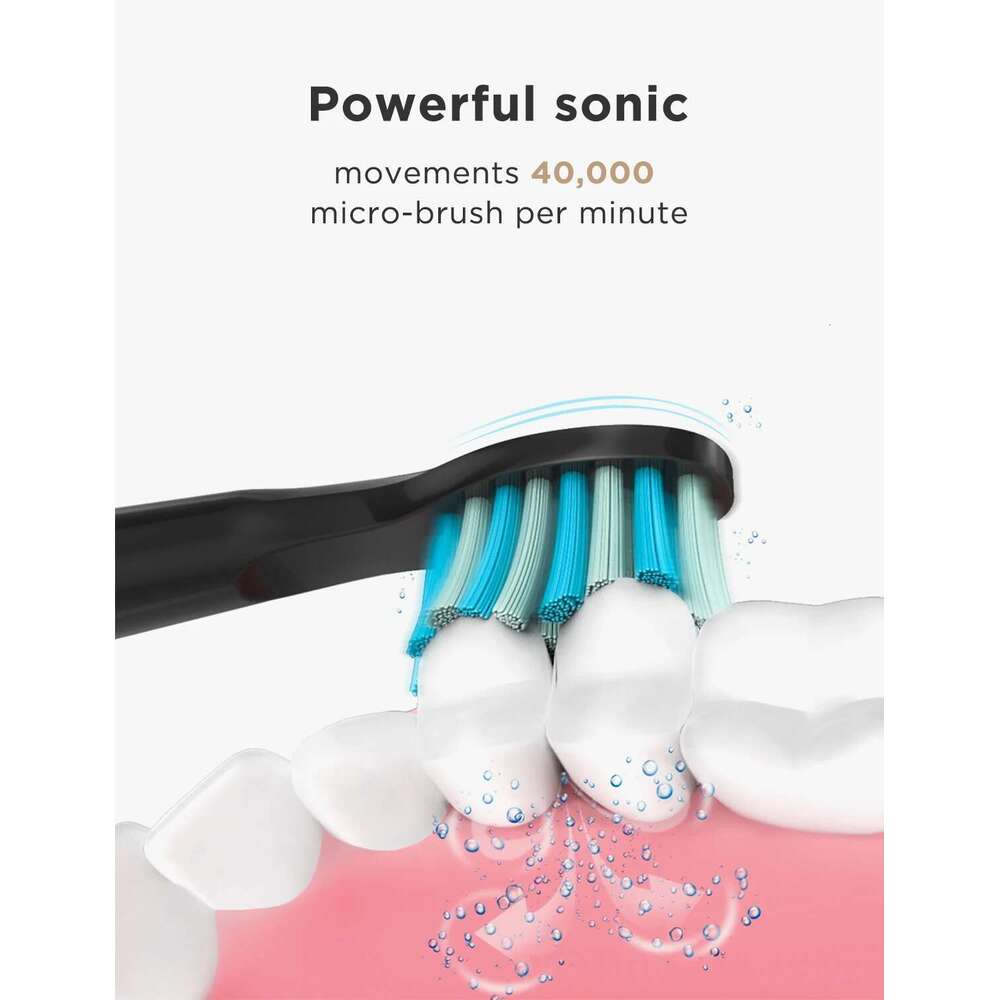 Fairywill Sonic Electric Toothbrush FW-D7 set USB Charge Toothbrushes case for Adult with tooth brush Heads 5 Mode Smart Time