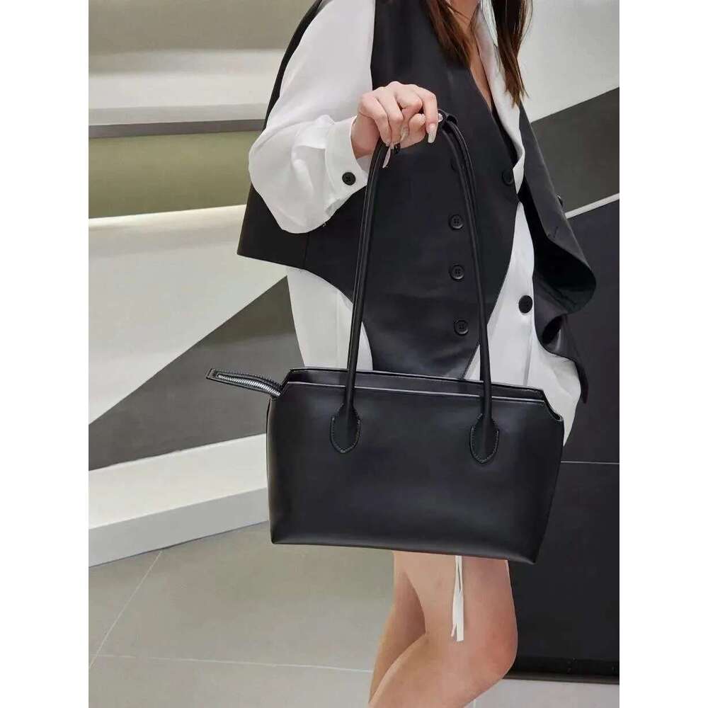 Designer Soft Long Handle Fashion Tote High Quality Genuine Leather Women Armpit Shoulder Bag Office Handbag