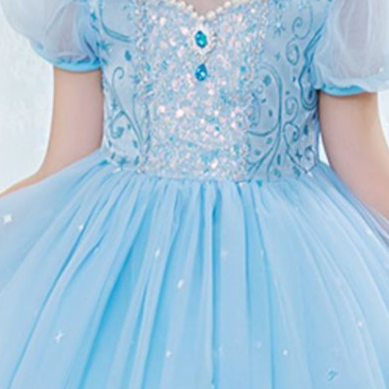DISNEY toddler designer clothes baby girl designer clothes Elsa princess dress Summer dress children's birthday clothes.