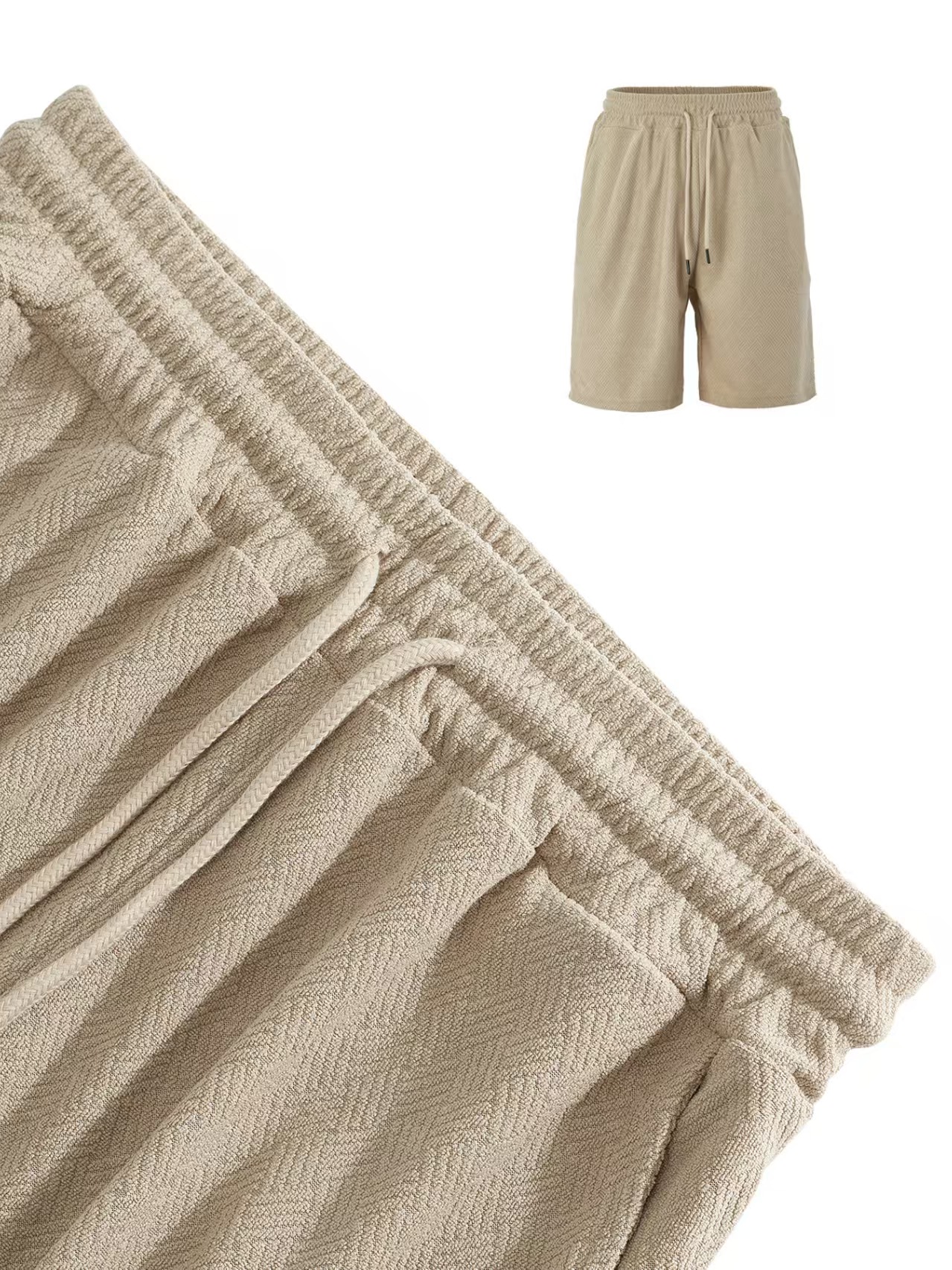 Men's Summer Two piece Set: Short sleeved Polo Shirt with Lapel and Shorts Made of Jacquard Fabric Men's Casual Sportswear Designer style Po
