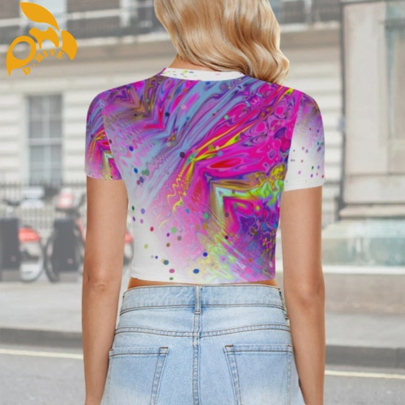 Free Shipping Designer Summer shirt Customized Tees fashion Ladies' umbilical T-shirt size S-3XL