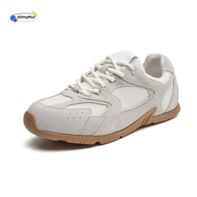Sneakers Spring Summer 2025 New Genuine Leather Retro Fashion Casual Flats Lace-up German Training Shoes Women ddmythur