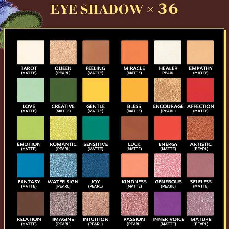 IMAGIC Tarot Holy Grail 36 Color Eyeshadow Palette Matte Pearlescent Polarized Film Eyeshadow Kawaii Makeup W250520
