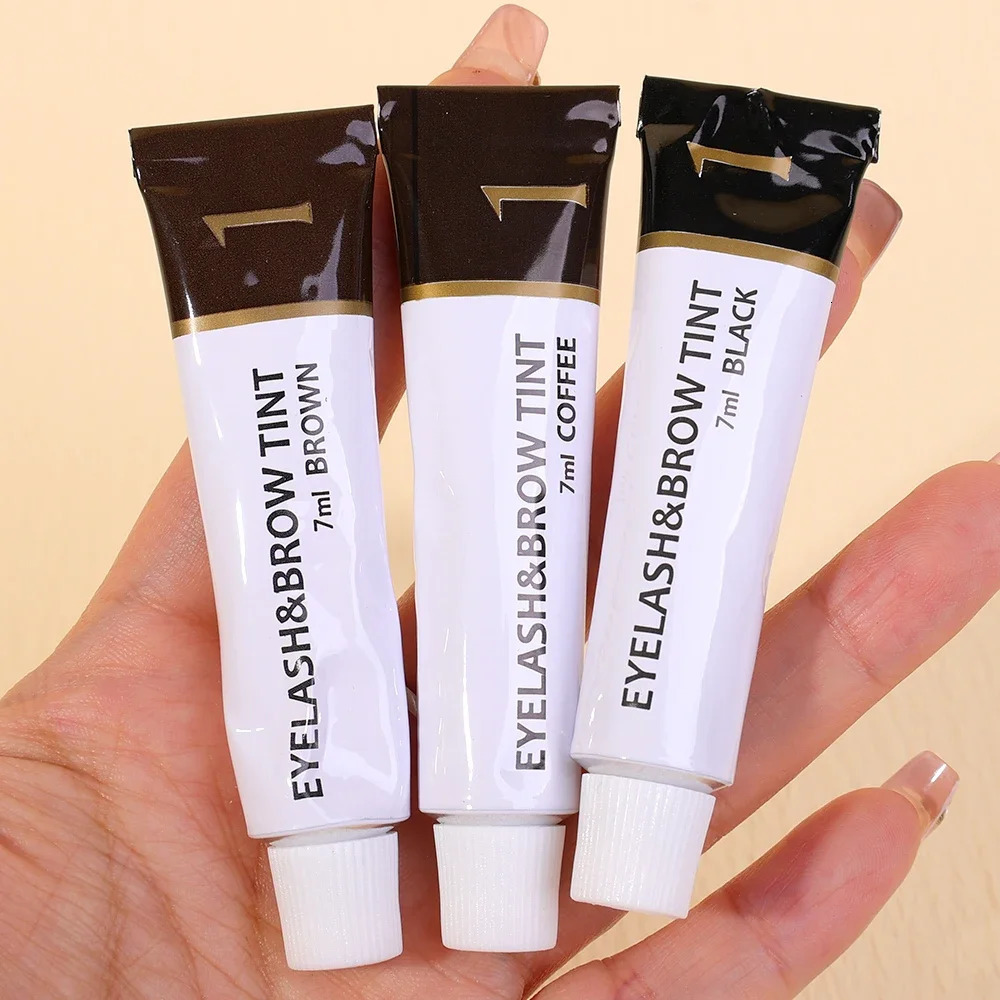 Semi anent Eyelash Eyebrow Dye Tint Kit 2 in 1 Waterproof Fast Dye Brow Enhance Long Lasting Black Brown Eyebrow Cosmetics 250520