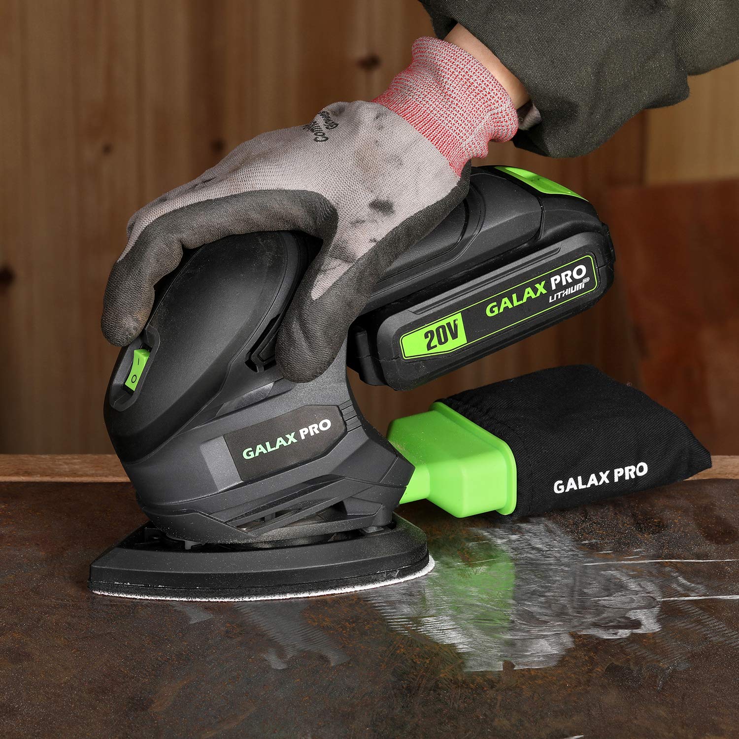GALAX PRO Cordless Detail Sander 20V 20Pcs Sandpapers 12000RPM Sanders with Dust Collection System for Tight Spaces Sanding Battery and Charger Includ