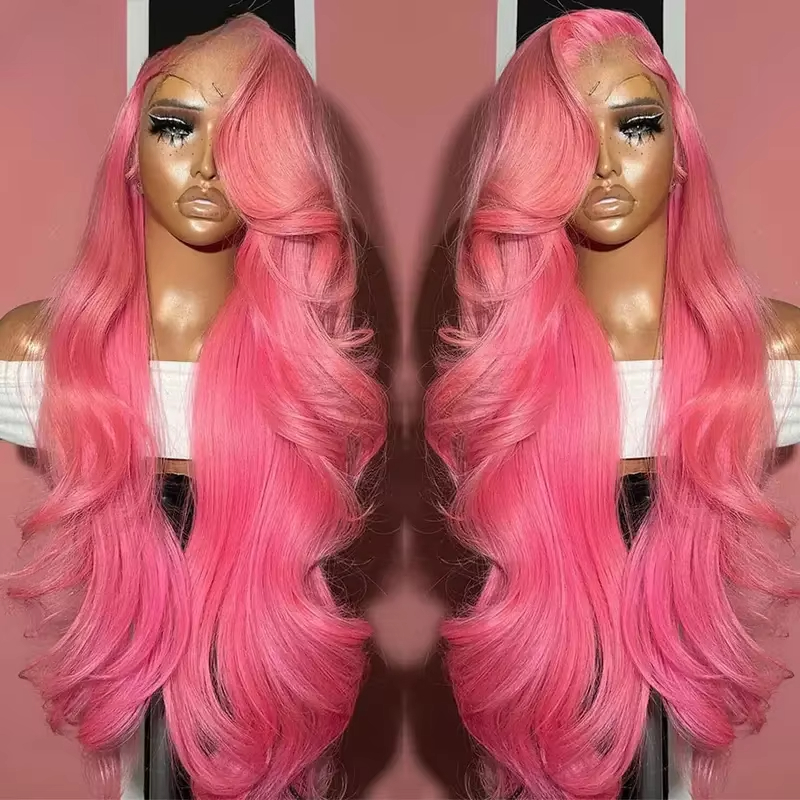 34 Inch Body Wave Lace Front Wig 13x4 HD Look Like Human Hair Wigs 250 Density Wear and Go Brazilian Lace Frontal Wig for Women Synthetic Heat Resista