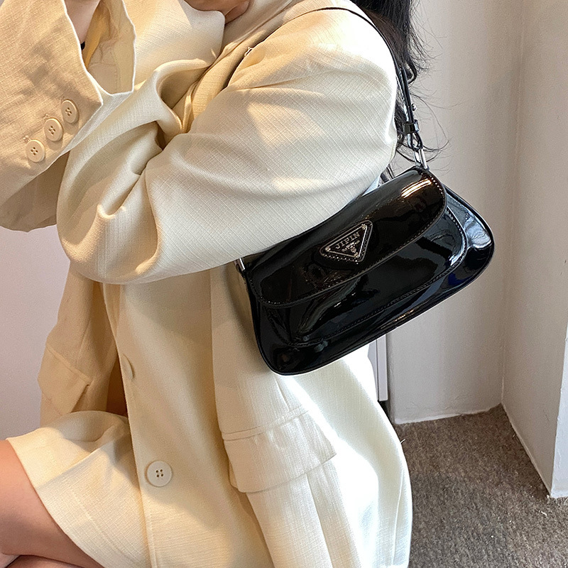 Designer Bag Elegant Glossy Solid-Color Shoulder Bag - Trendy Underarm & Crossbody Purse for Women, Versatile High-Quality Fashion Bag With Free Shipp