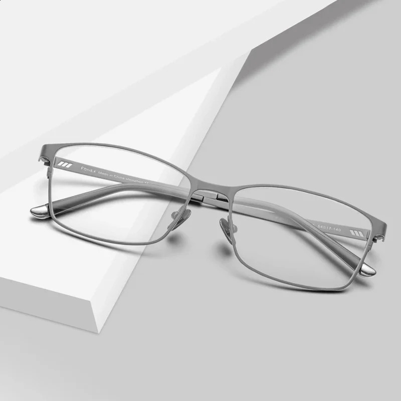 FONEX Pure Glasses Frame Men n Square Eyewear Japanese Highend Quality Ultralight Eyeglasses Frames 8505 250515