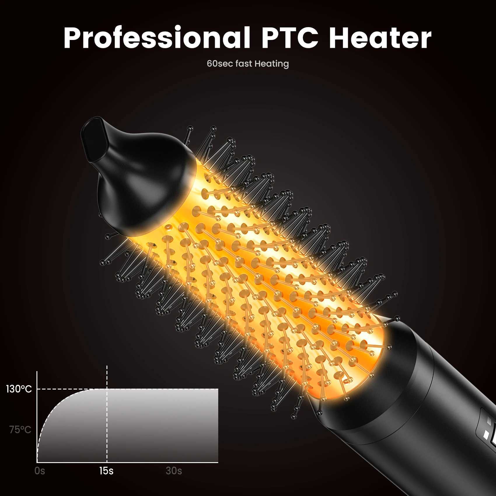 OKWRAP 5 in 1 Professional Hot Air Styler Powerful Hair Dryer Straightener Set Styling Without Heat Damage Fast Drying z250520