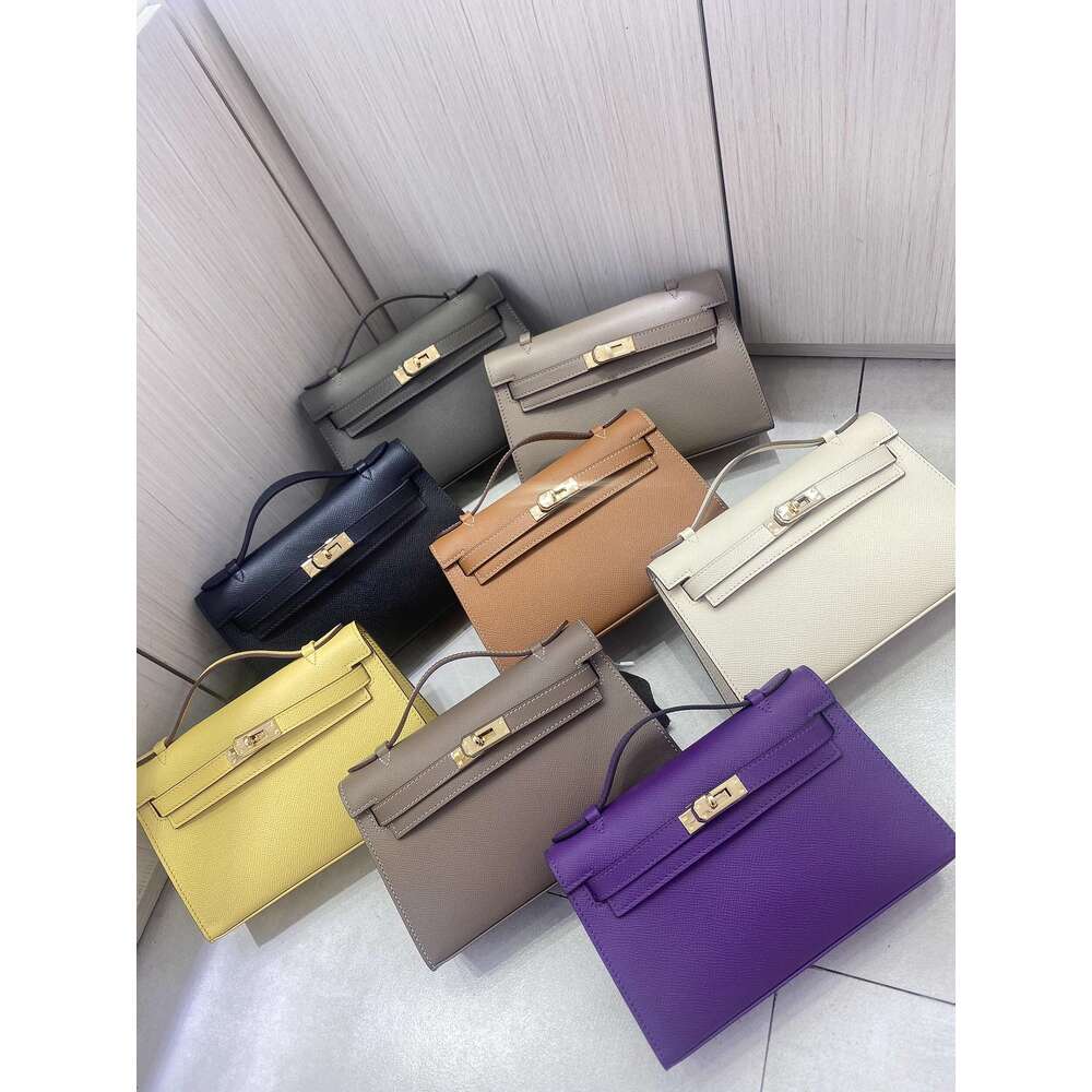 Half handmade Kelly first generation strap mini single shoulder crossbody handbag real leather women s bag top layer cowhide