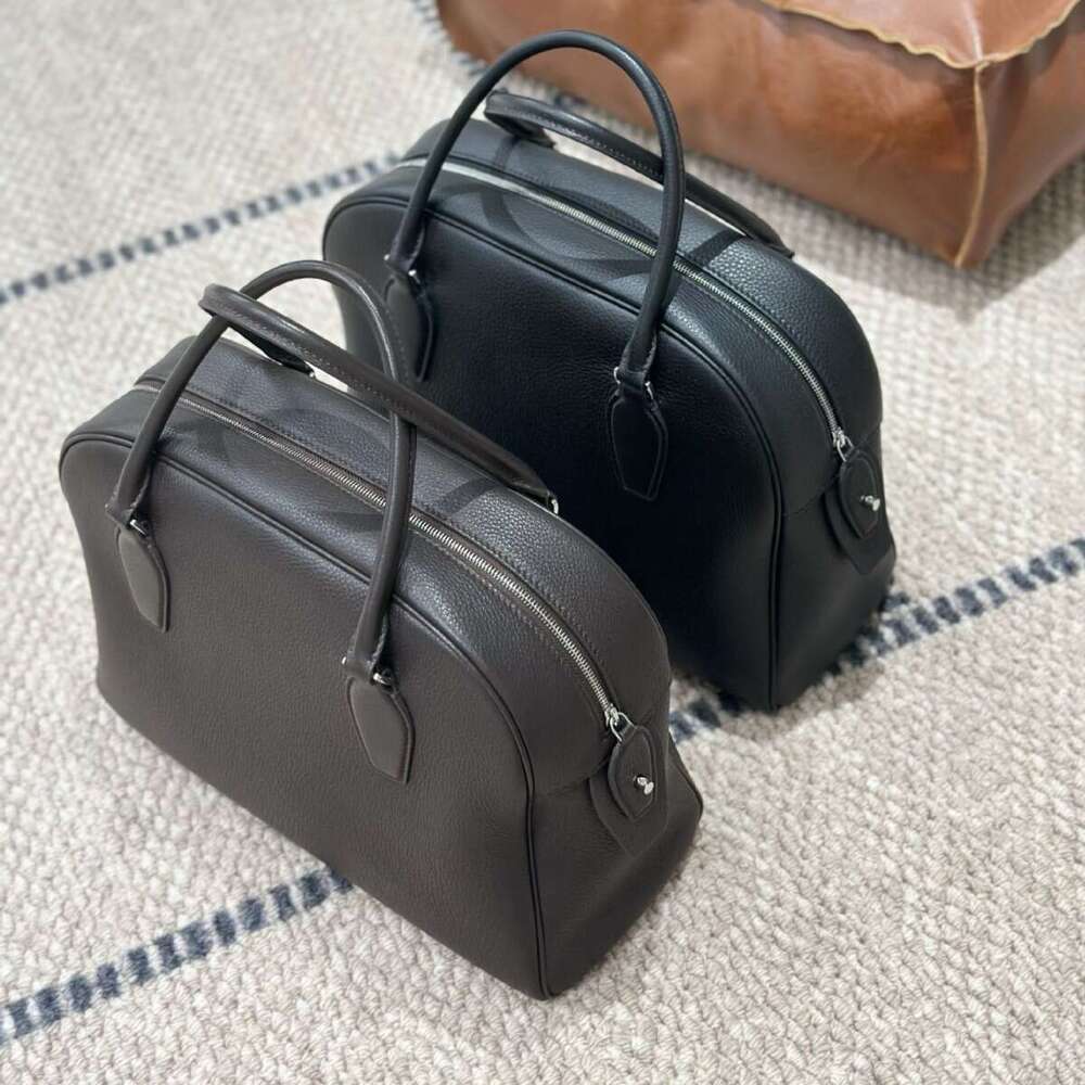 Tote Bag Bowling Large Capacity Boston Bag Women S Headband Imitation Deer Leather High End Feel Portable Briefcase Versatile Lady Bags