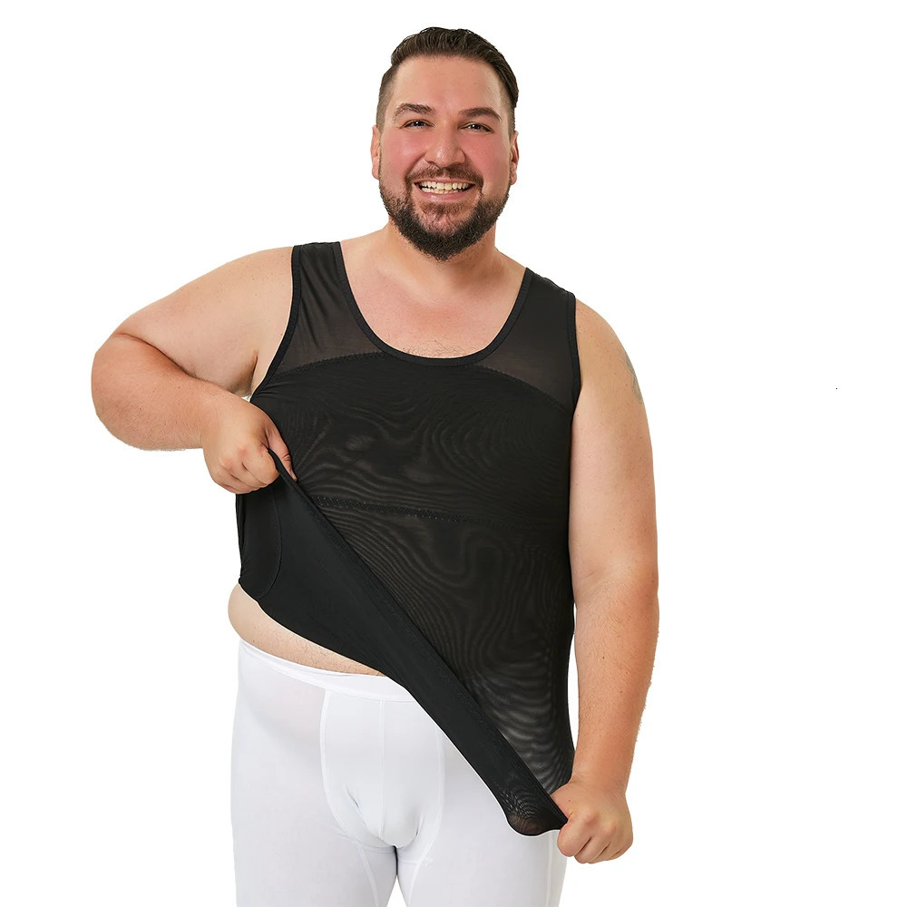 Mens Body Shaper Chest Slim Tank Top Hide Gynecomastia Compression Shirt For Men Slimming Undershirt Shapewear 250519