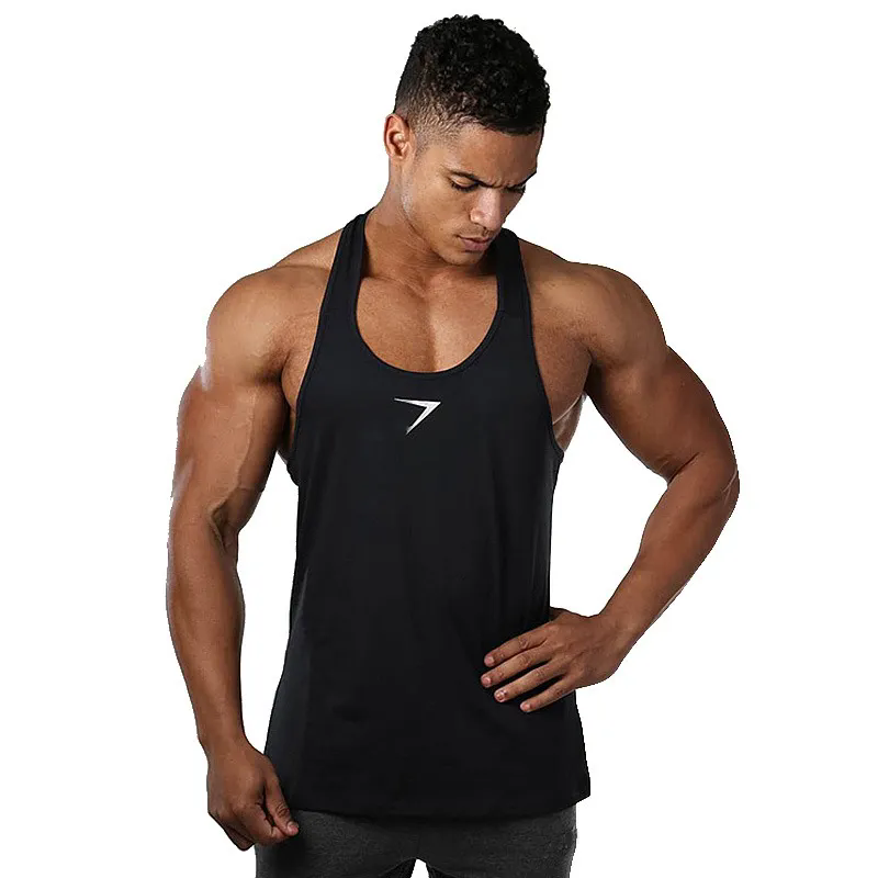 Gym Men's Summer Quick Dry Shark Tank Top Man Bodybuilding Workout Sleeveless Shirt Fitness Sweatshirt Sports Running Vest Male Singlets Undershirt 6 options