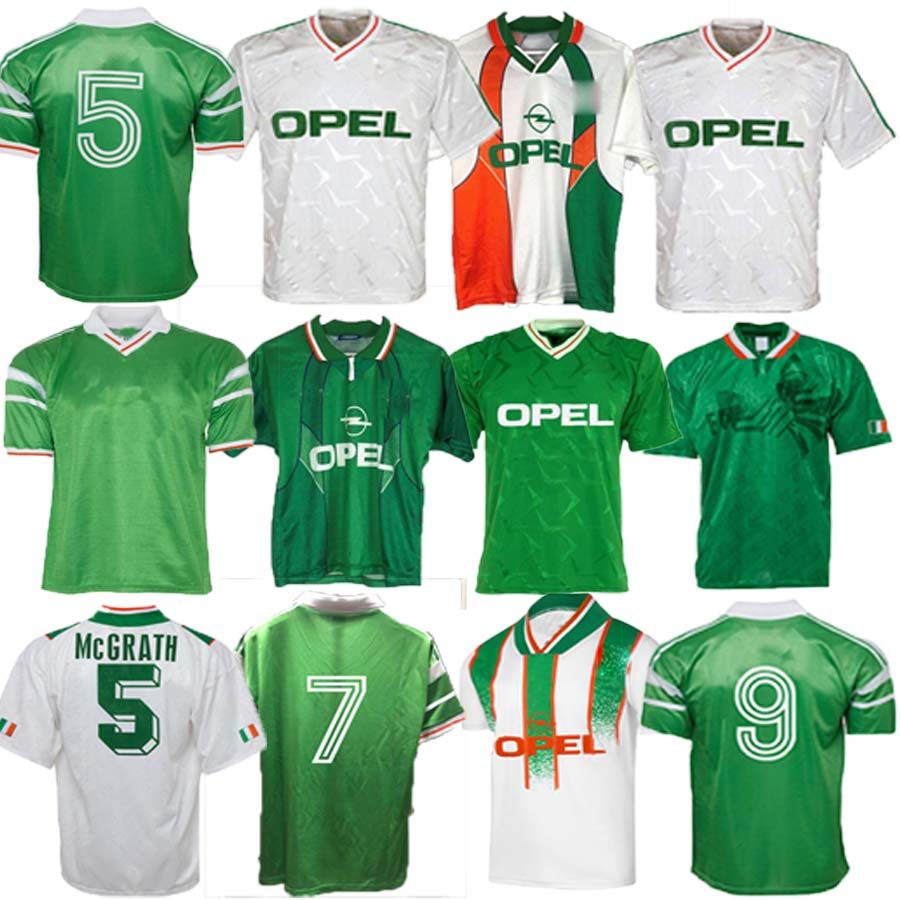 Retro 1990 Ireland Match Away KEANE IreLAnDs soccer jersey 88 90 92 94 Ireland Home classic vintage Irish McGRATH de foot Soccer STAUNTON HOUGHTON McATEER football