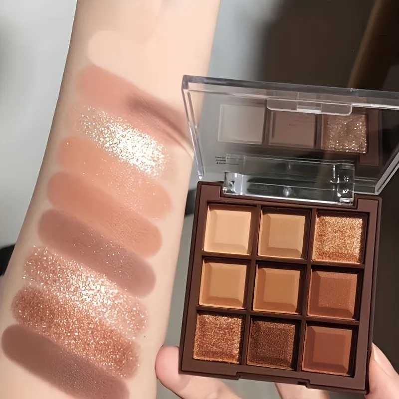 9 Colors Mocha Chocolate Long Lasting Shimmer Waterproof Matte Pearly Glitter Eyeshadow Palette CosmeticsXJ250520