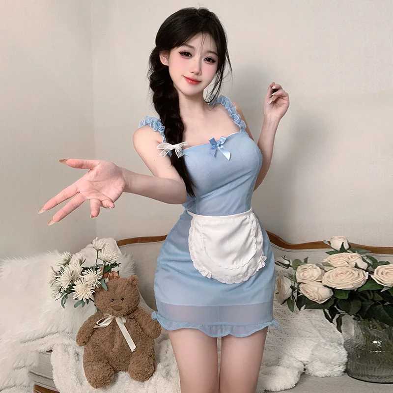 Cosplay clothing Milk flavored dress apron tie lace girl kawaii suspender dress sexy costume women night appeal R250520