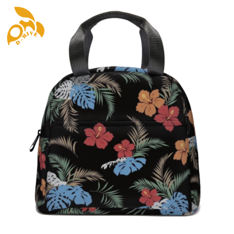 Free delivery. top designers customize round, beige and black semi-long, lightweight, simple and portable hand-held insulated meal bags