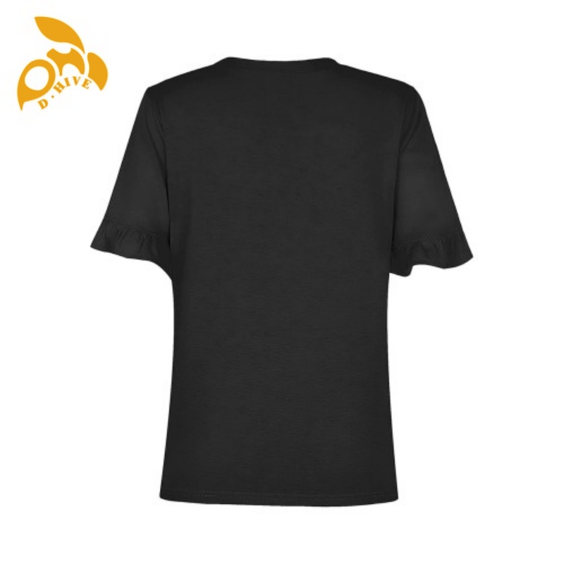2025 Free Shipping Designer New Summer Short sleeve shirt Customized Tees fashion Ladies' short-sleeved ruffled T-shirt S-XXL