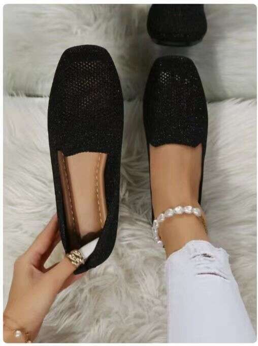 2023 Summer New Large Round Head Flat NEW TOP Bottom Single Women, Shallow Mouth Sports Style Casual Shoes for Women