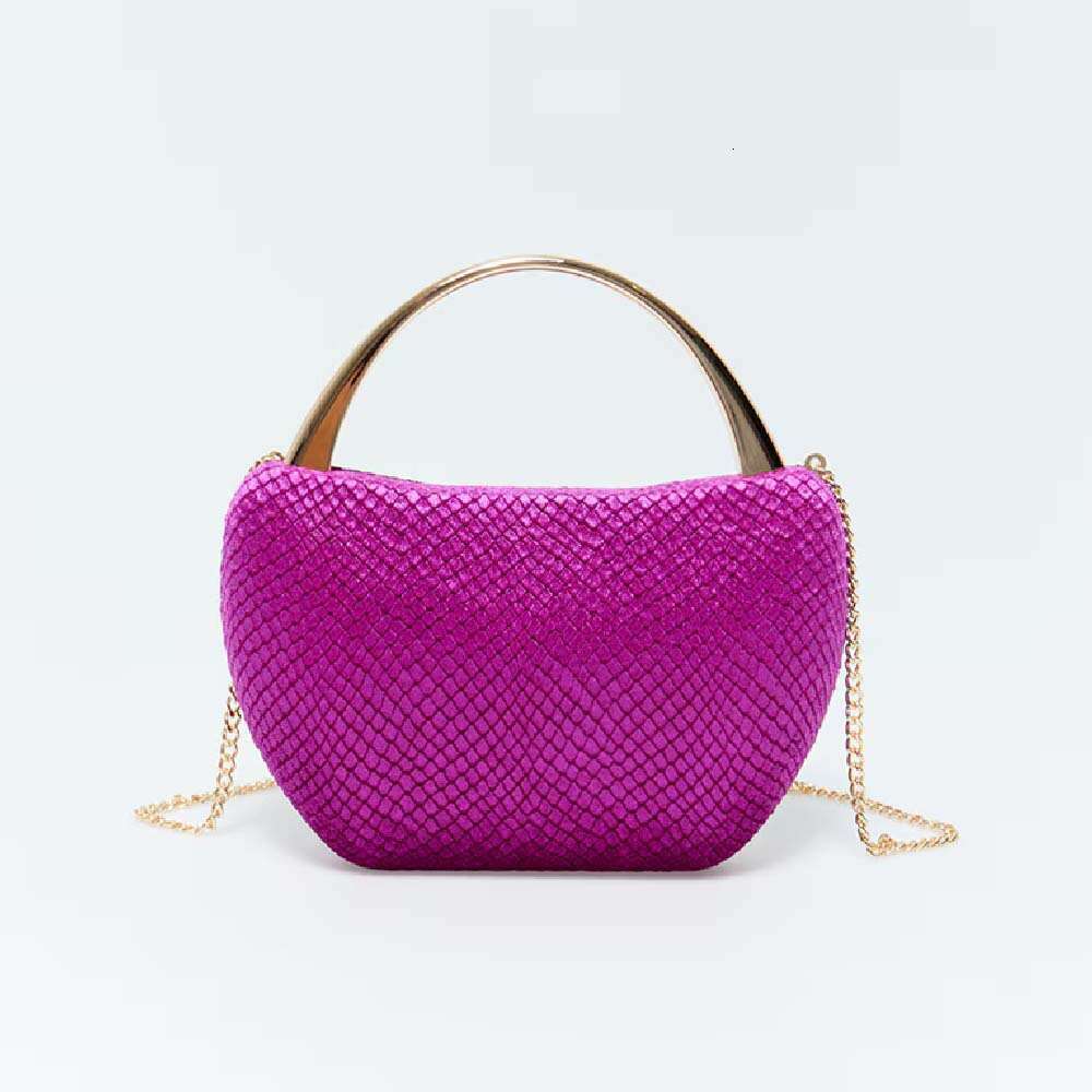 Ladies' new single shoulder diagonal cross shaped shell acrylic bag, fashionable wedding banquet handbag
