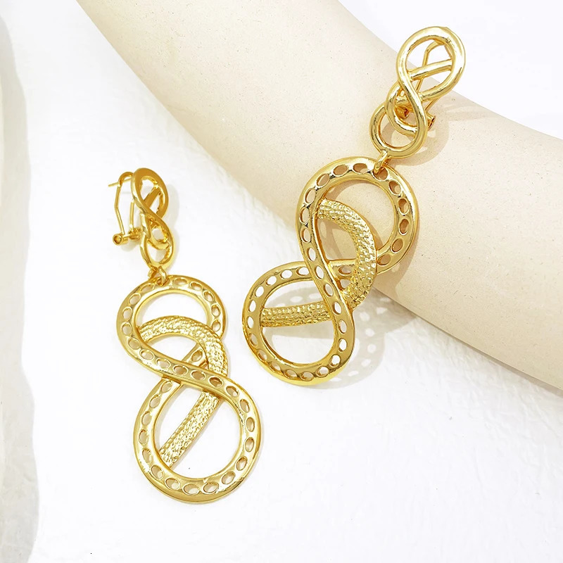 Big Earrings For Women Fashion Jewelry Elegant Drop Earrings 18K Gold Plated Wedding Party Accessories Trending 250520
