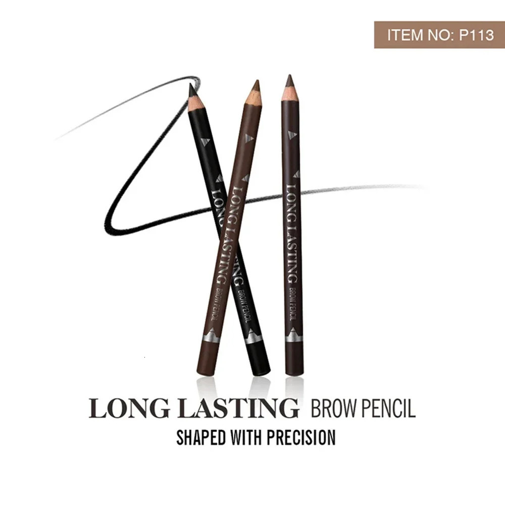 12 Pcs/Set Waterproof Eye Brow Pencil Precise Brow Definer Black Blonde Brown Eyebrow Pen Long Lasting Makeup 3 Colors Cosmetic 250515